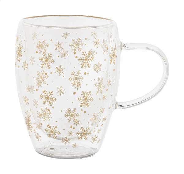 Weihnachts-Thermobecher aus Glas Snostro