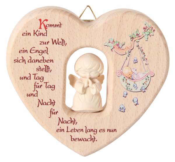Herz mit Engel (zur Geburt)