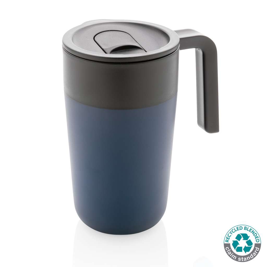 GRS recycelte PP und Stainless Steel Tasse mit Griff