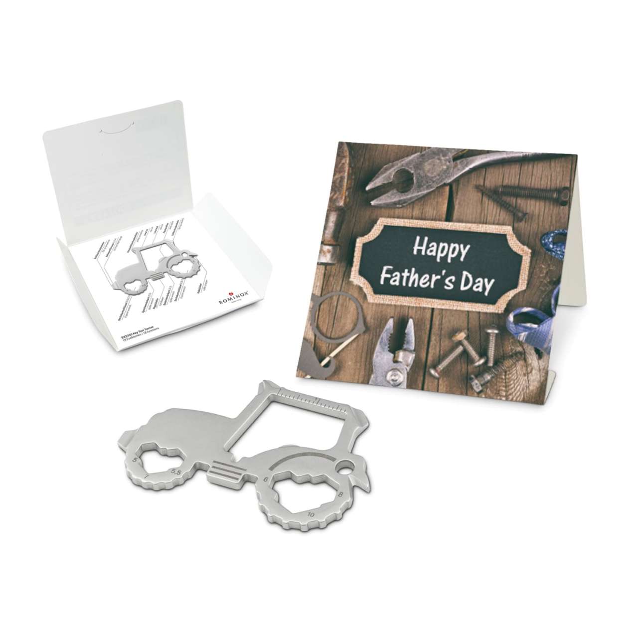 Geschenkartikel: ROMINOX® Key Tool Funktionen) im Motiv-Mäppchen Happy Father's Day