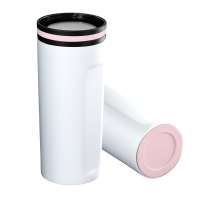 Becher weiß, Ring hellmagenta, Boden hellmagenta