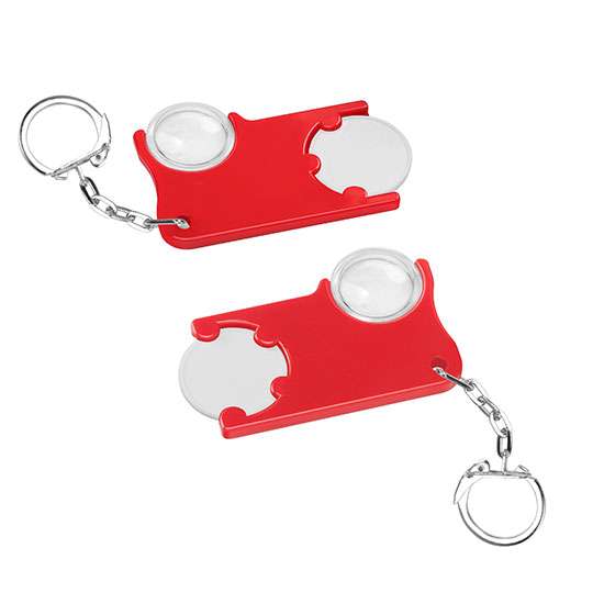 Chiphalter mit 1€-Chip und Lupe