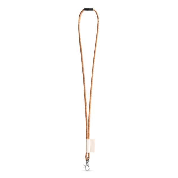 SET Lanyard CORK Long (Ø 5 mm) mit 9 mm Karabinerhaken und Ø 5 mm Sicherheitsverschluss