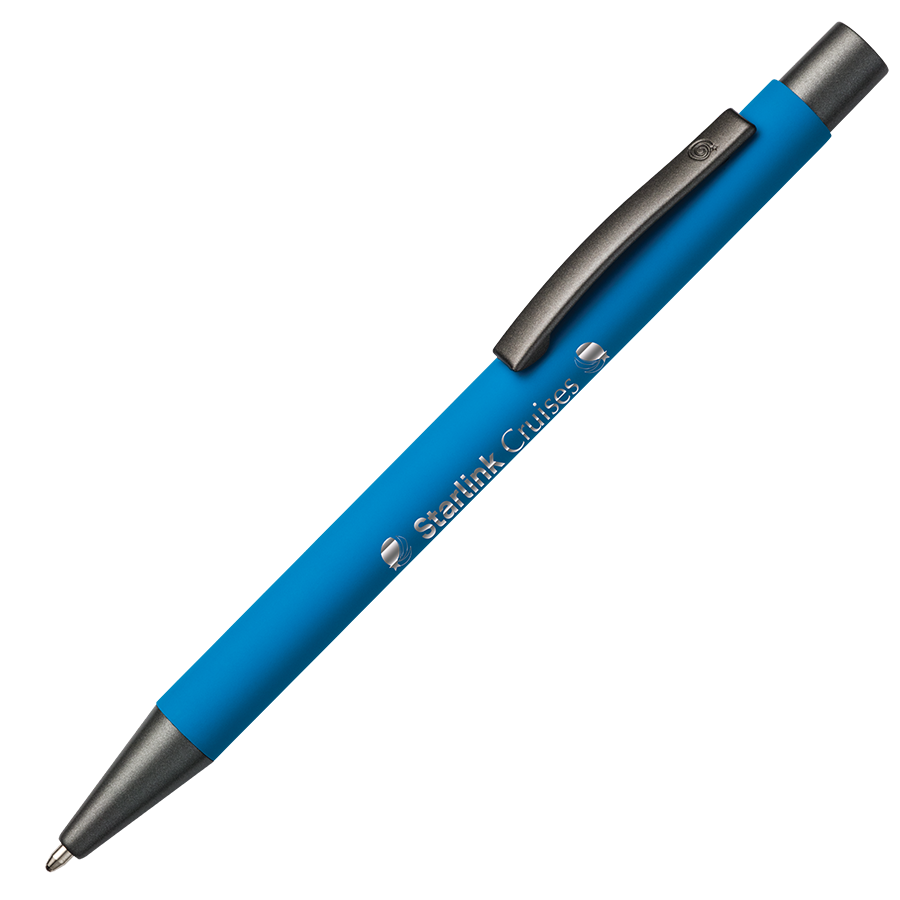 BARBADOS soft touch Kugelschreiber mit Spiegel Gravur