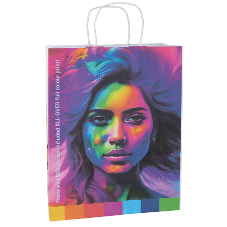 Papiertasche weiß oder ecru 350 x 440 x 160 mm