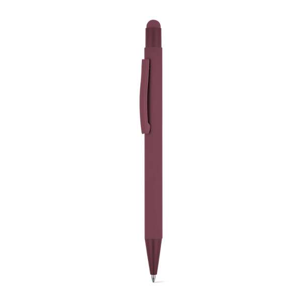 CLINT TOUCH Kugelschreiber mit modernem Design aus recyceltem Aluminium (100% rAL) mit Gummibeschich