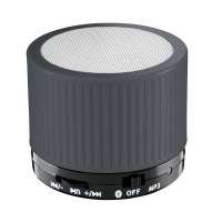 Lautsprecher schwarz, Gitter weiß, Hülle dunkelgrau