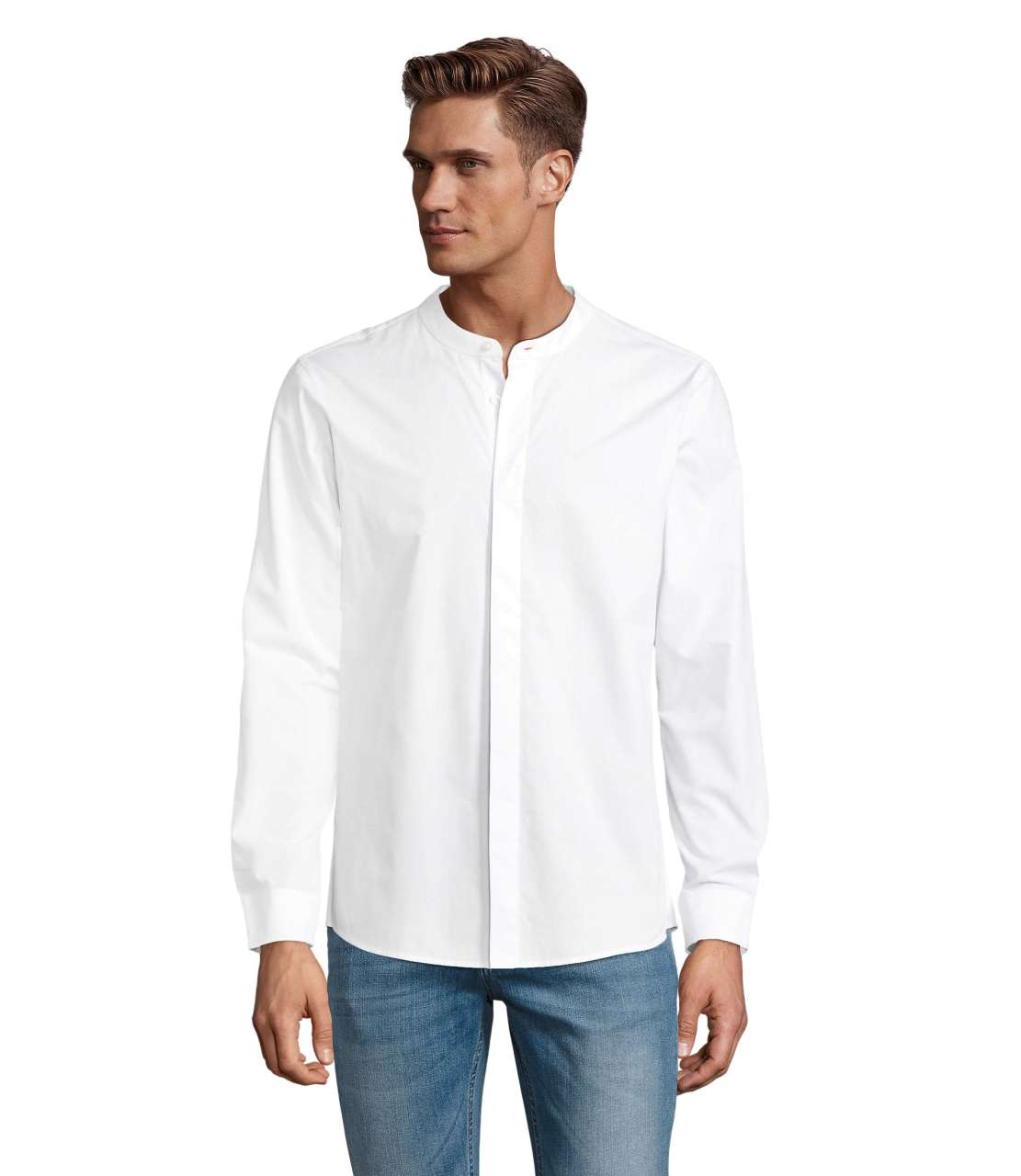 Bart Men Mao Collar Shirt