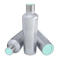 Flasche silber, Deckel mint, Boden mint