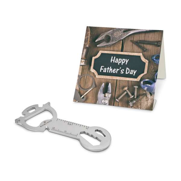 Geschenkartikel: ROMINOX® Key Tool Funktionen) im Motiv-Mäppchen Happy Father's Day