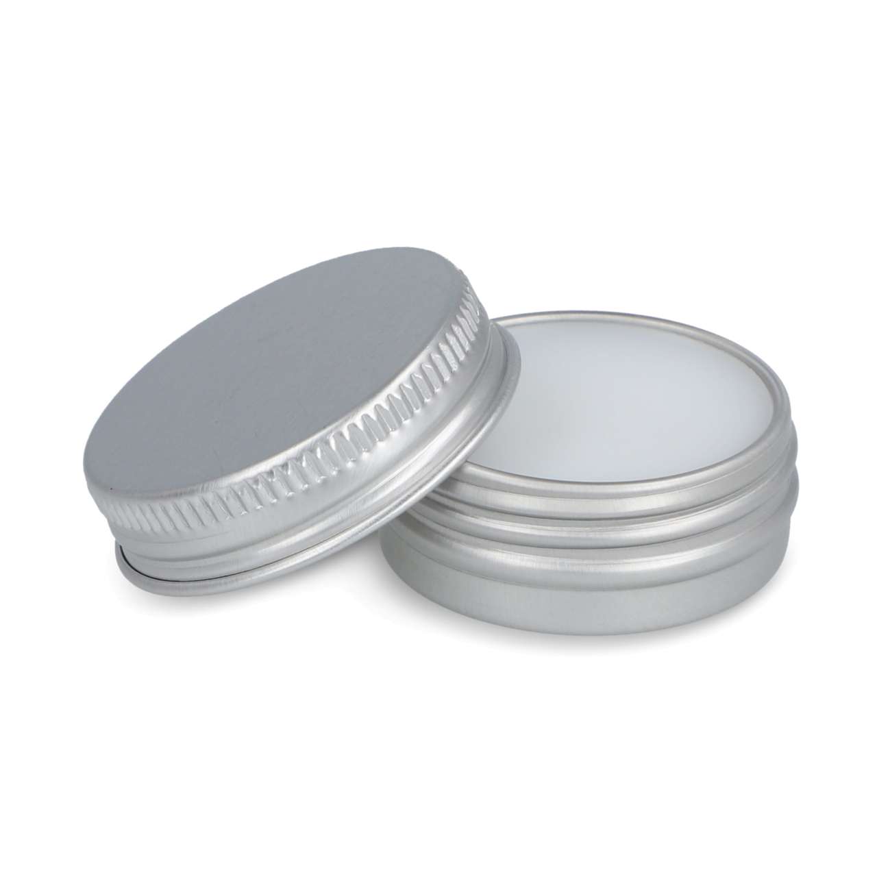 Runde Lippenbalsam-Dose aus recyceltem Aluminium