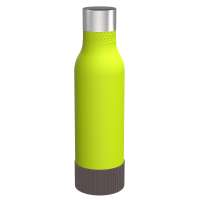 Flasche grün, Hülle braun