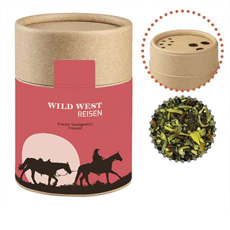 Gewürzmischung Kräuter-Steakgewürz, ca. 45g, Kraftpapierstreuer Midi