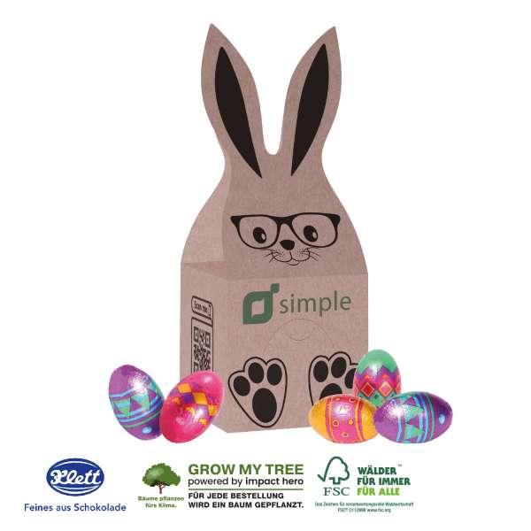 3D Präsent Häschen mit Schokoladeneier von Klett