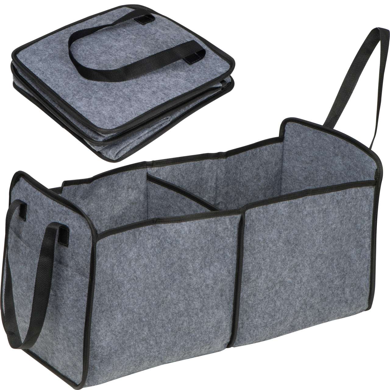 Einkaufs- und Kofferraumtasche aus recycelten Kunststoffen