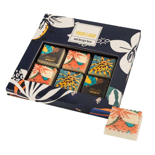 PRALINEN MIT AUFDRUCK CHOCOSTAMP 6 STÜCK