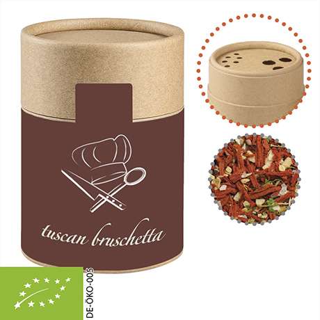 Bio Gewürzmischung Toskanische Bruchetta, ca. 50g, Kraftpapierstreuer Midi