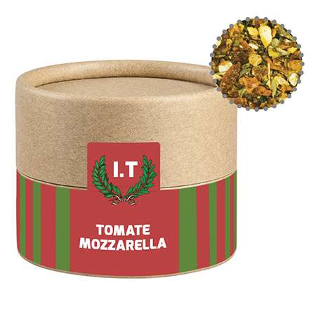 Gewürzmischung Tomate-Mozzarella, ca. 28g, Biologisch abbaubare Eco Pappdose Mini