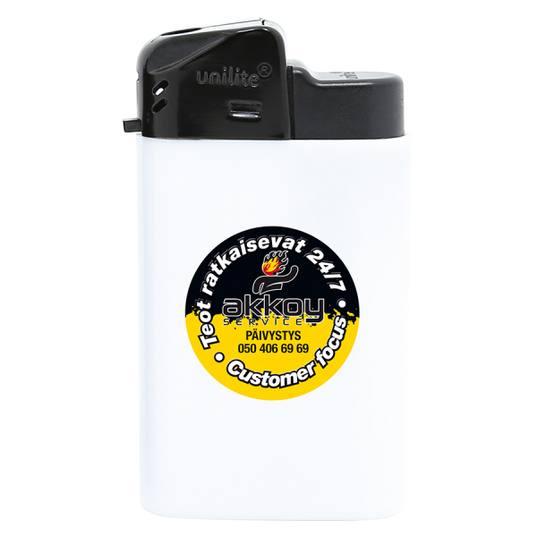 Breites elektronisches Feuerzeug HC, nachfüllbar TAMPONDRUCK