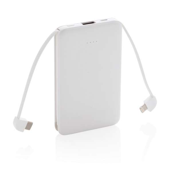 5.000 mAh Powerbank mit integriertem Kabel