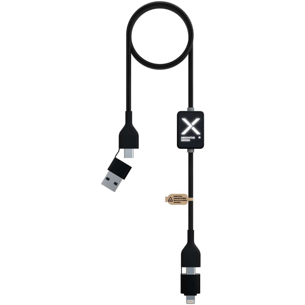 SCX. design C32 60W Ladekabel mit Schalter und Leuchtlogo