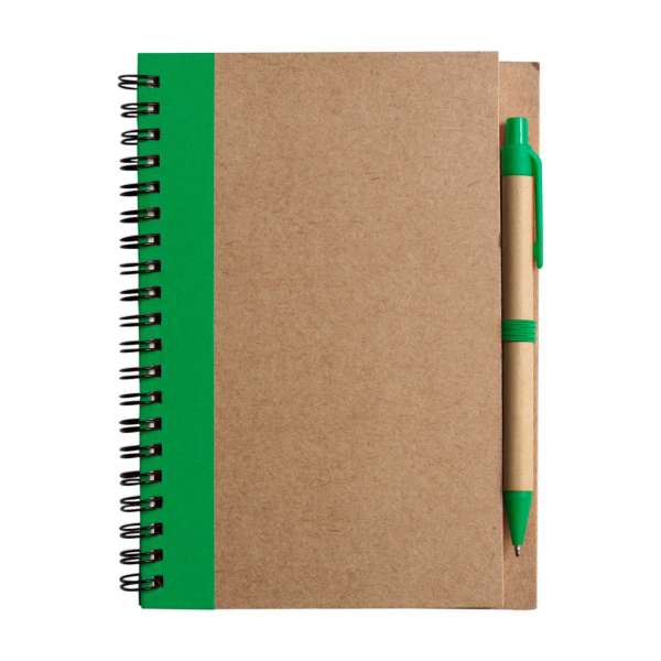 Notizbuch Stella | Recycelter Karton | Liniert | Kugelschreiber