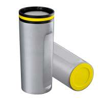 Becher silber, Ring gelb, Boden gelb