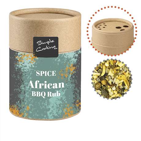 Gewürzmischung African BBQ, ca. 75g, Kraftpapierstreuer Midi