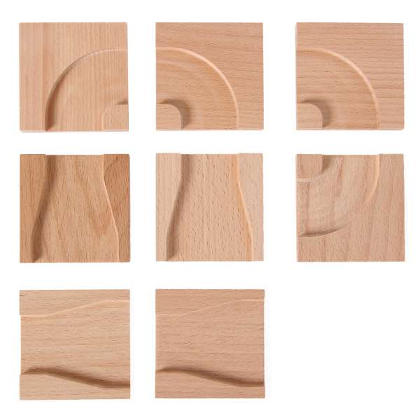 Build & Putt Finger-Golf Erweiterungsset 2 für 2 / 4 Spiele, (Kurven 8-teilig)