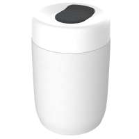 Pot weiß, Deckel dunkelgrau