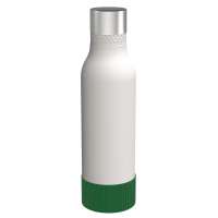 Flasche weiß, Hülle grün