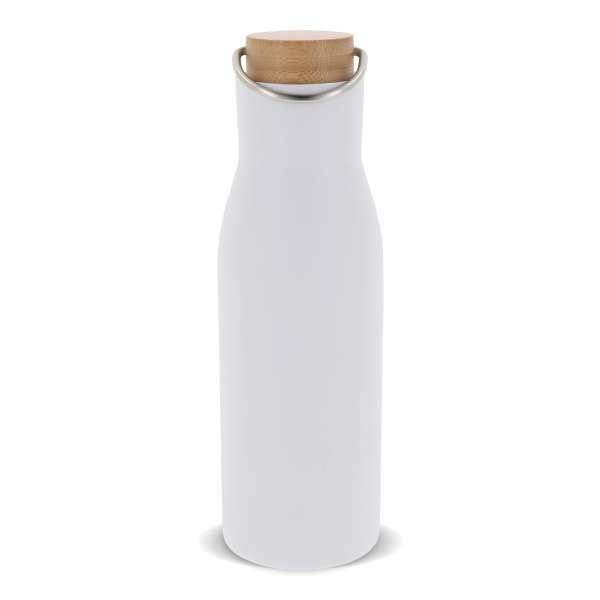 Isolier-Flasche mit Bambusdeckel, 500ml