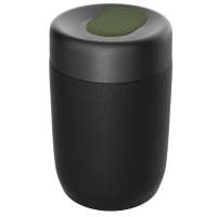 Pot schwarz, Deckel olivgrün