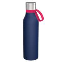 Flasche blau, Ring magenta