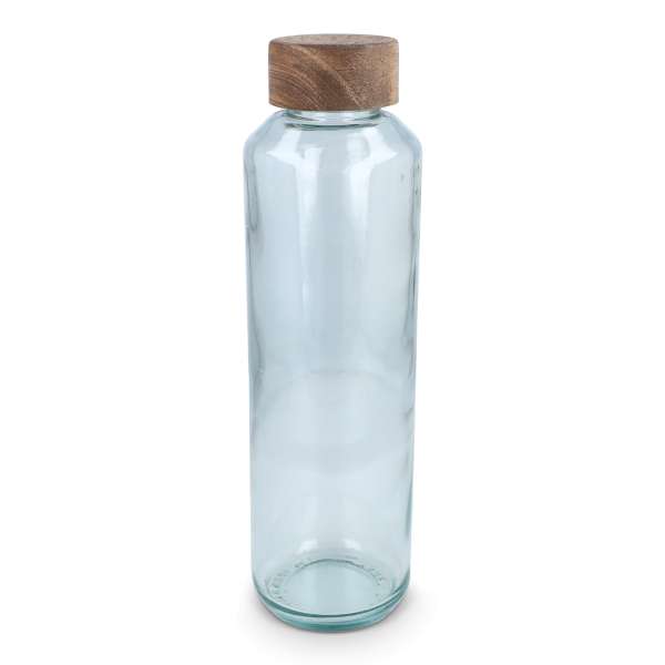 InSideOut Recycelte Glaswasserflasche ReuuZ mit Holzverschluss 650 ml