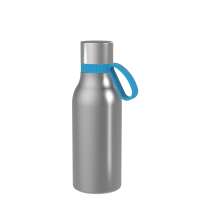 Flasche silber, Ring cyan