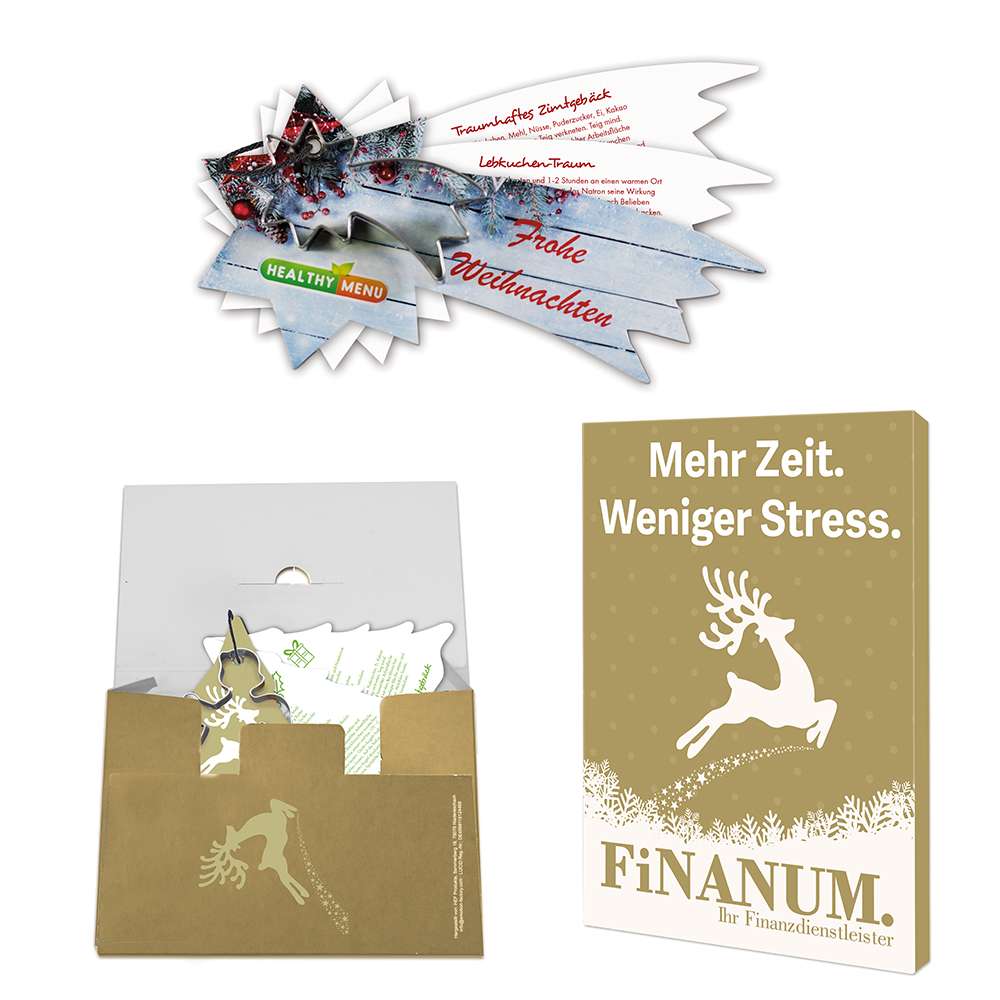 Backförmchen mit Rezeptblock Komet