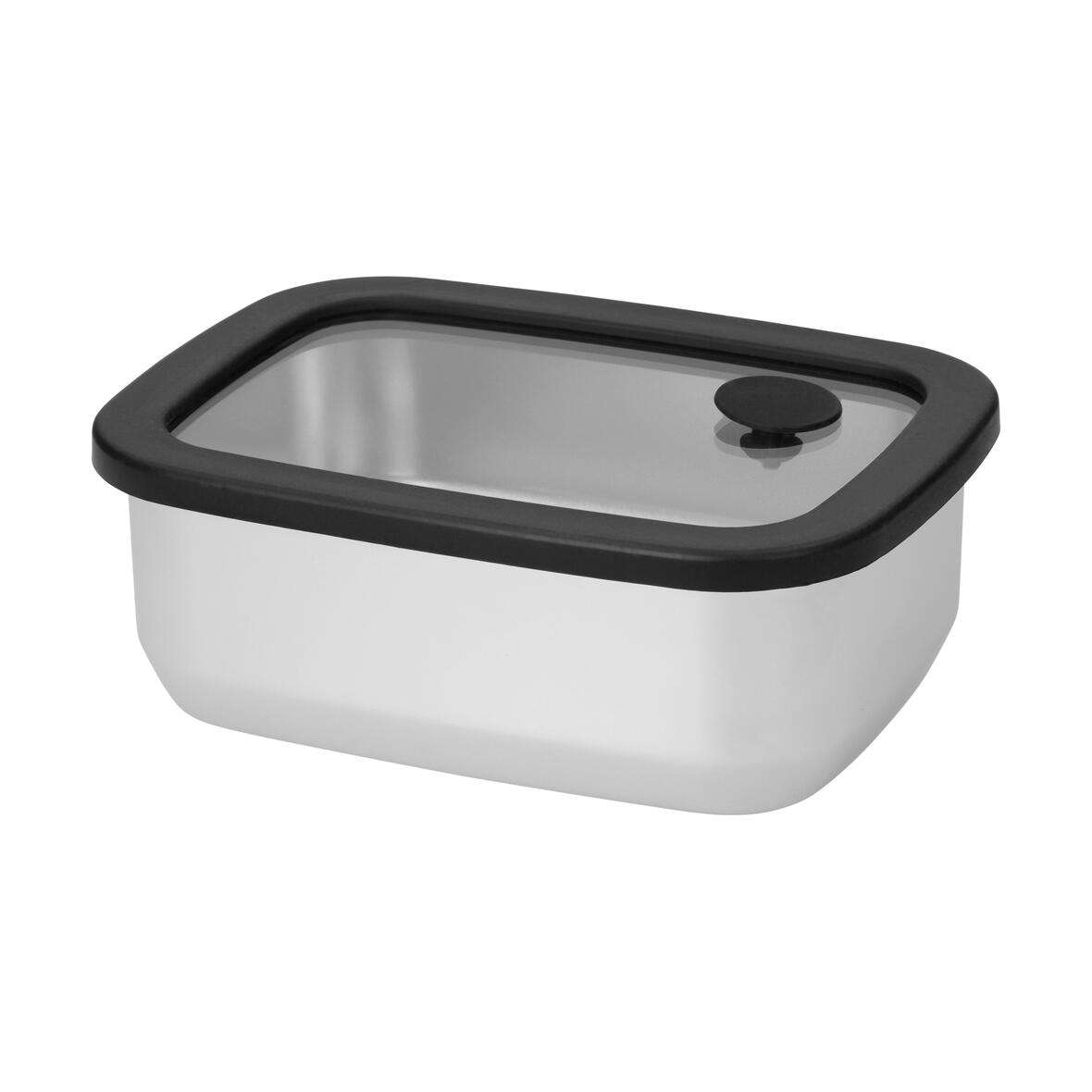 Edelstahl-Lunchbox mit Glasdeckel 