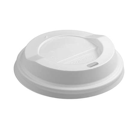 Verpackung, ca. 1g, PE Deckel für Becher weiß 90mm