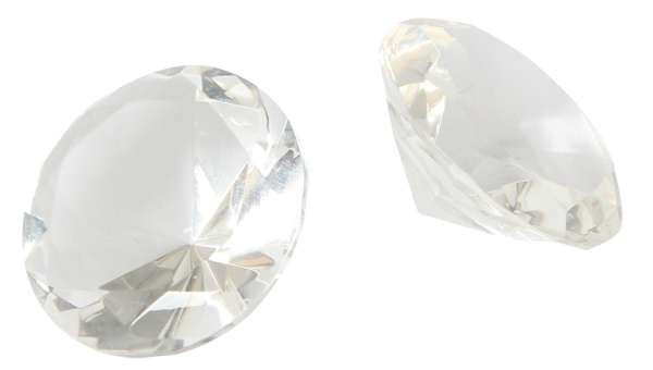 Glasdiamanten Set (2) klar 5 cm