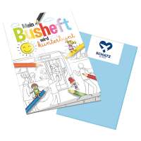 Malbuch mit 1-c Logoeindruck