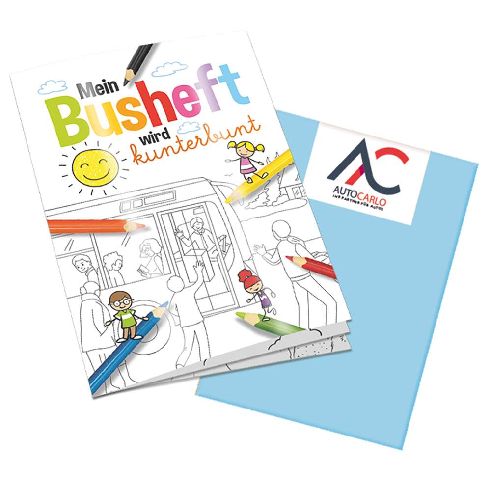 Malbuch / Mal-Set A6 - Bus