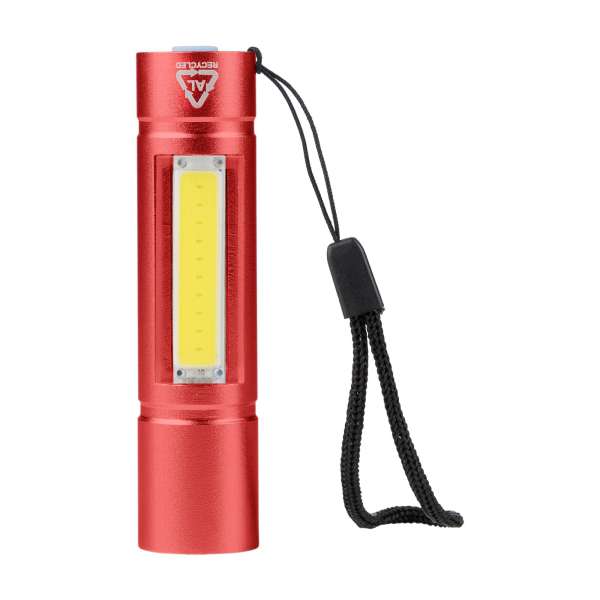 Taschenlampe aus recyceltem Aluminium COB Sami