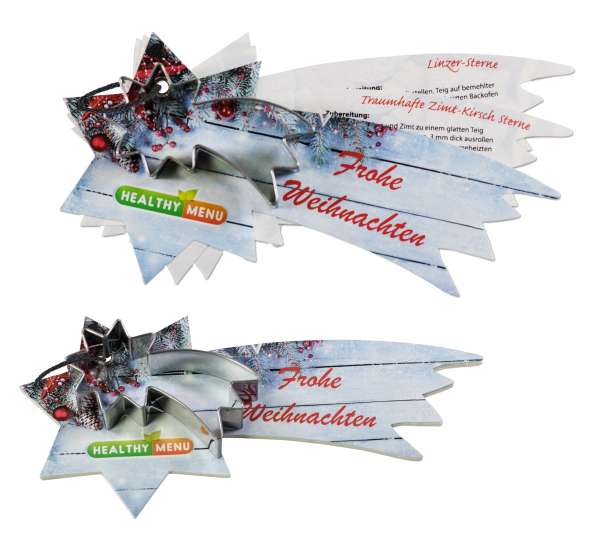 Backförmchen mit Rezeptblock Komet