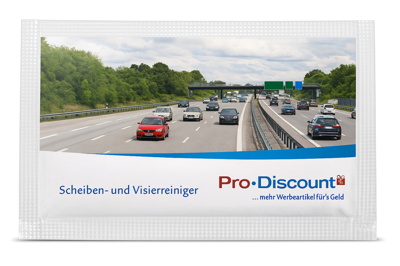 Scheiben- und Visierreiniger - Getränktes Tuch im Sachet