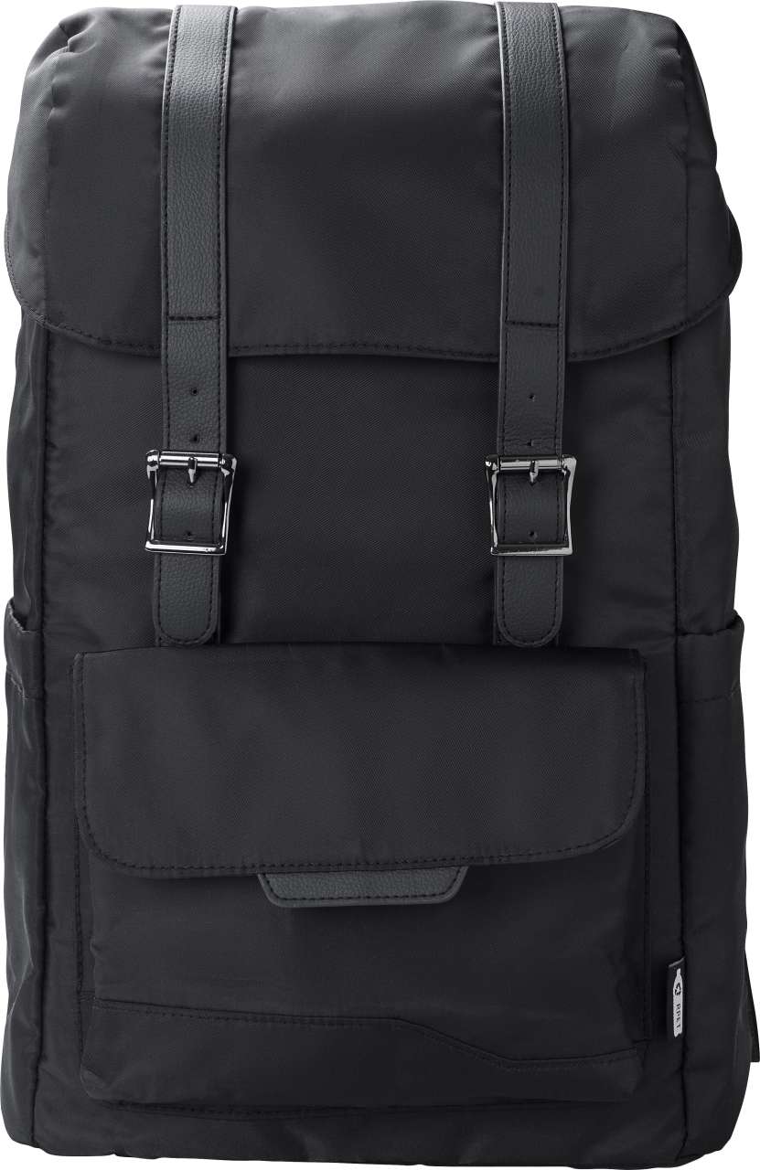 RPET (290T) Polyester Twill Rucksack mit Lasche Marlowe