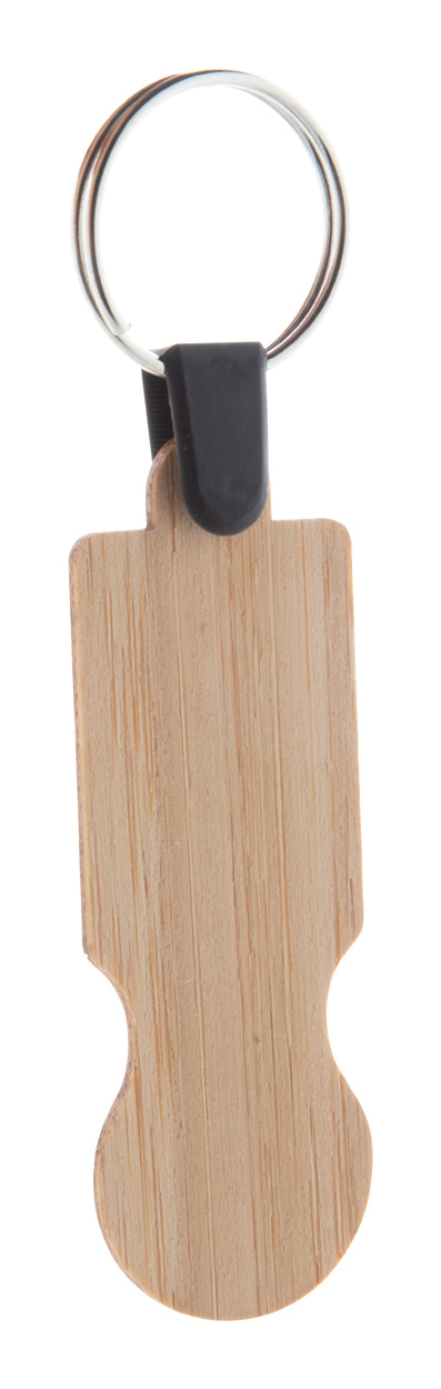 Einkaufswagen-Chip / Schlüsselanhänger aus Bambus