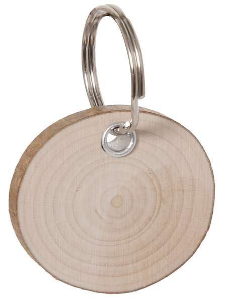 Schlüsselanhänger Rindenscheibe