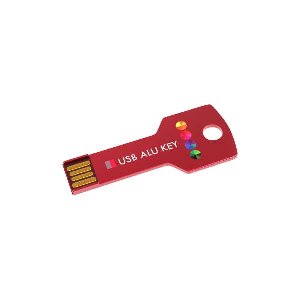 USB Stick Alu Key Red