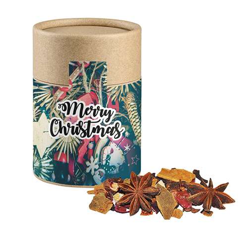 Glühweingewürz grob, ca. 45g, Kraftpapierdose Midi